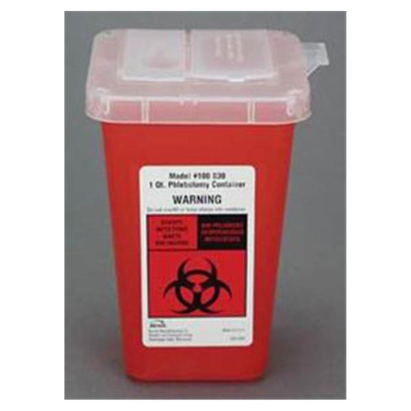 Container Sharps Sentinel 1qt Plastic Translucent Red Ea, 100 EA/CA